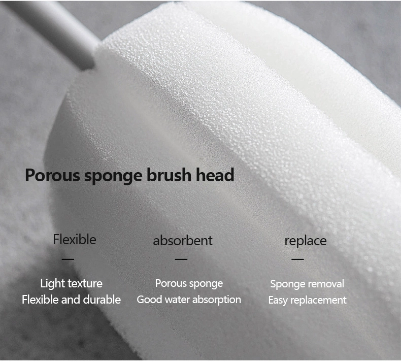 Wholesale Four-Color Sponge Cup Brush Ultra-Long Handle to Facilitate Grasping