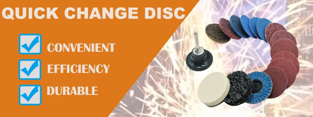 3" Non-Woven Nylon Fiber Quick Change Abrasive Round Sanding Discs for Metal and SMC Surface Polishing