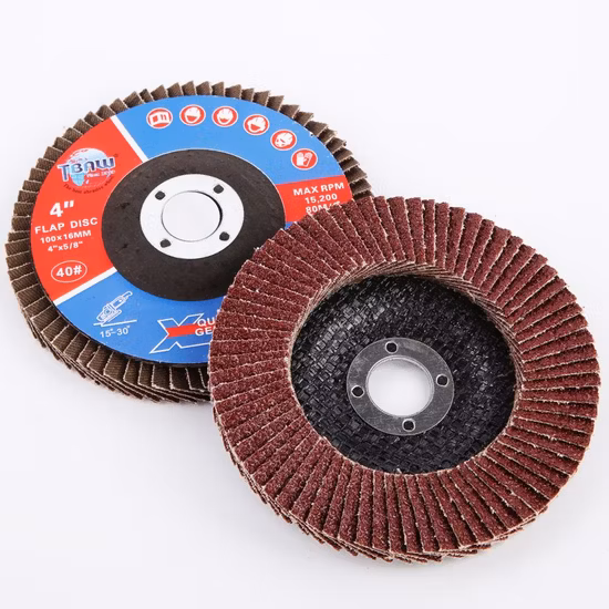 Disco de aleta T27/T29 de arena roja de óxido de aluminio de 4 pulgadas y 100x16mm de fábrica de China