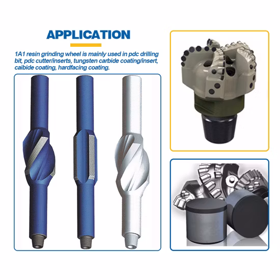 Disco abrasivo de muela abrasiva de enlace de resina 1A1 para herramientas de perforación de brocas PDC