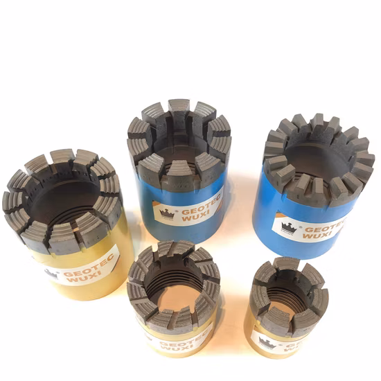 Brocas de diamante Bq Hq Nq Pq para perforación geológica